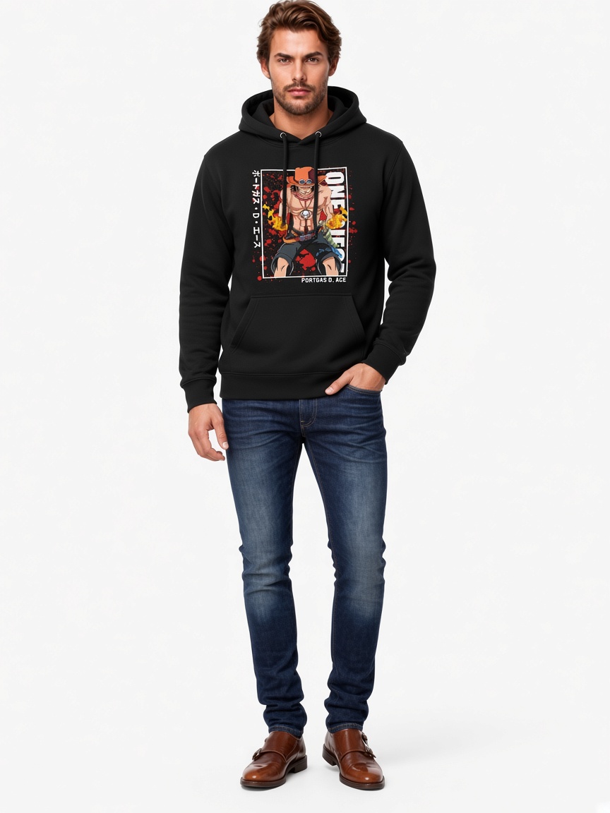 One Piece – Portgas D Ace Pullover Hoodie