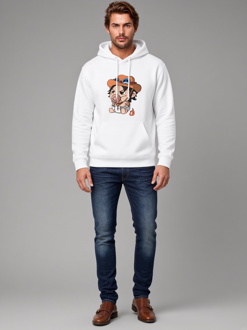 One Piece Funny Baby Portgas D. Ace Pullover Hoodie
