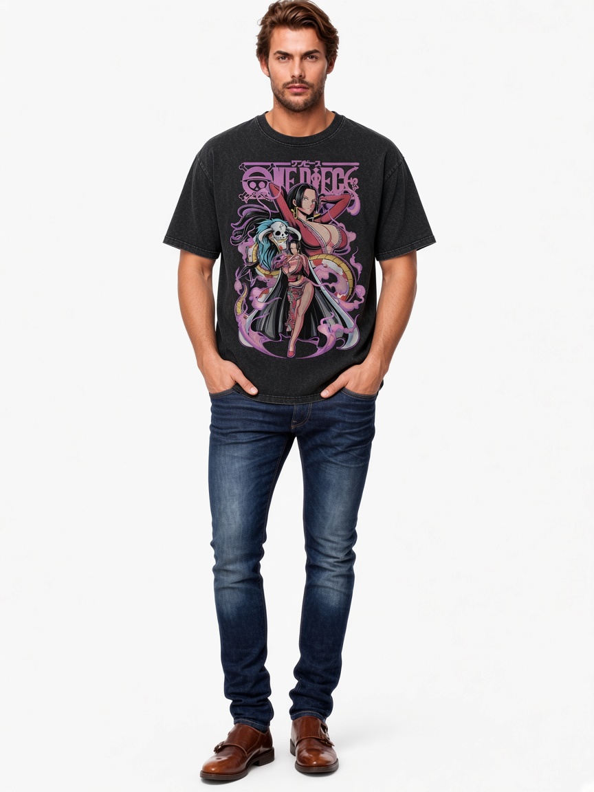 One Piece Boa Hancock Washed T-shirt