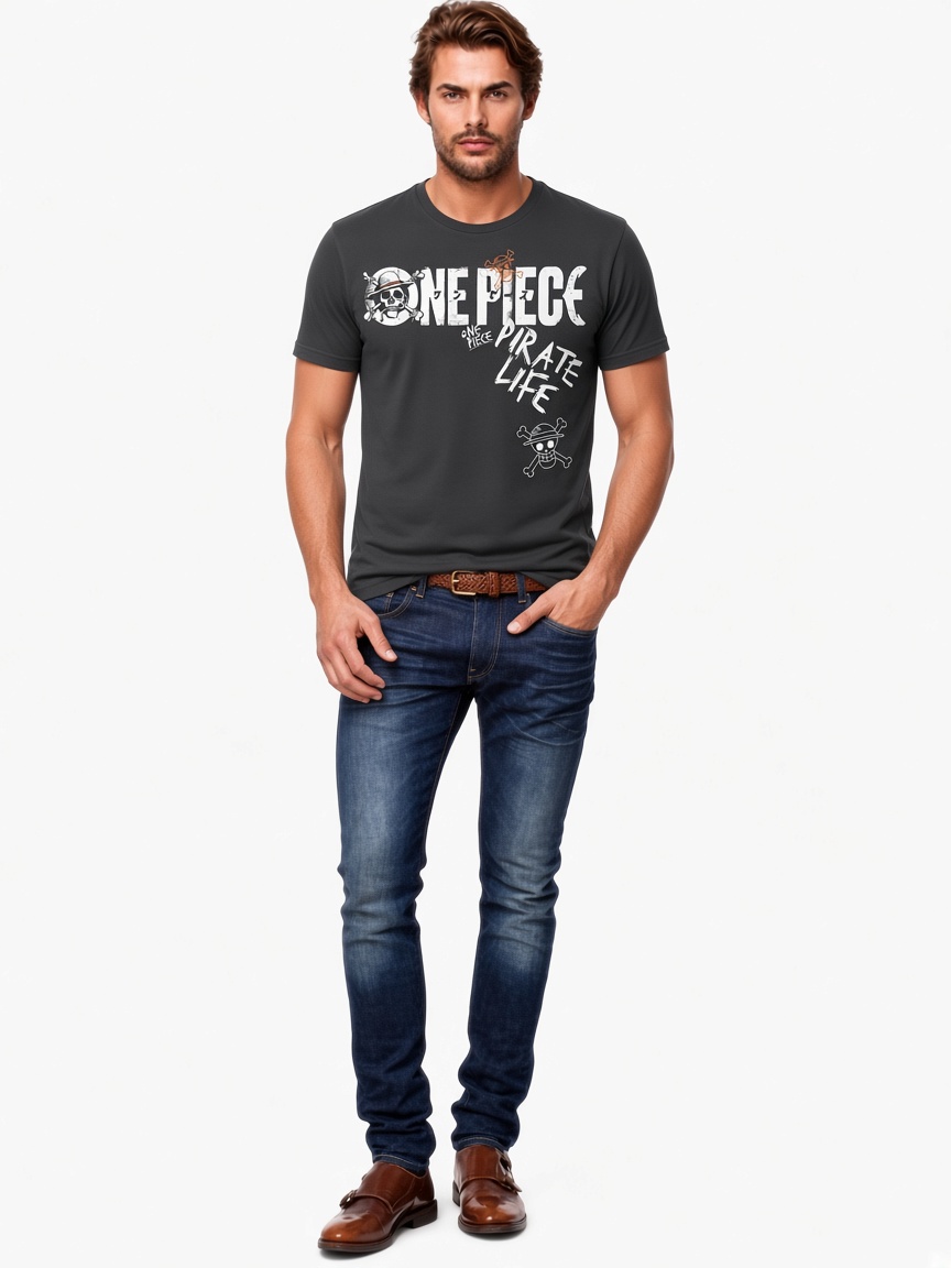 One Piece T-shirt – Classic Anime Graphic Design
