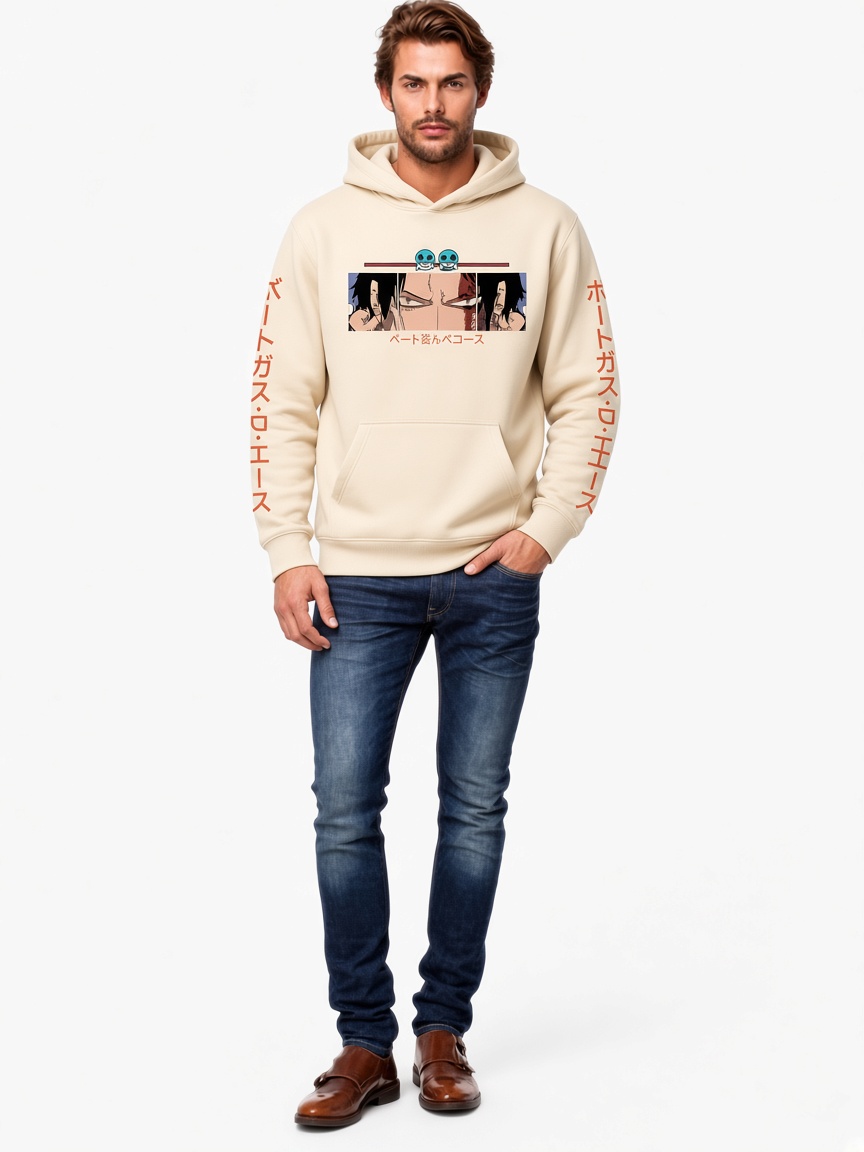 One Piece Anime Distressed Hoodie