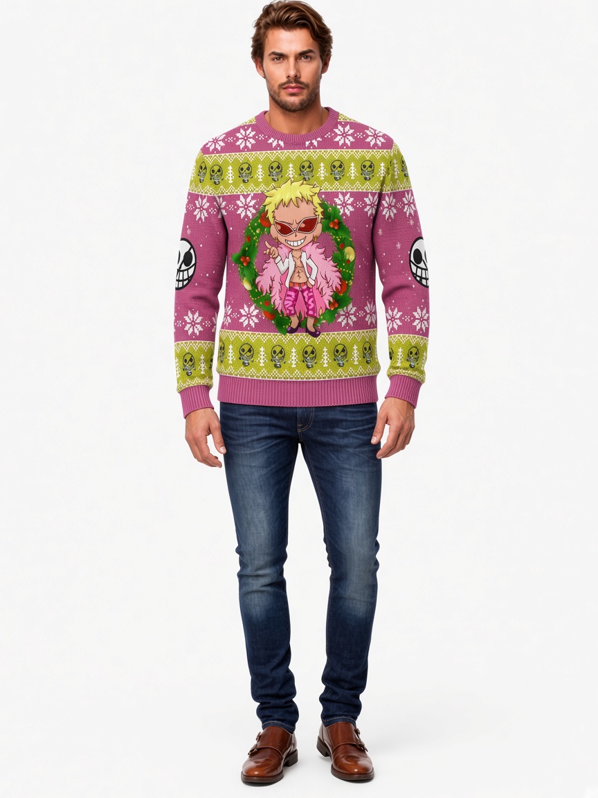 Heavenly Yaksha Donquixote Doflamingo – One Piece Ugly Christmas Sweater