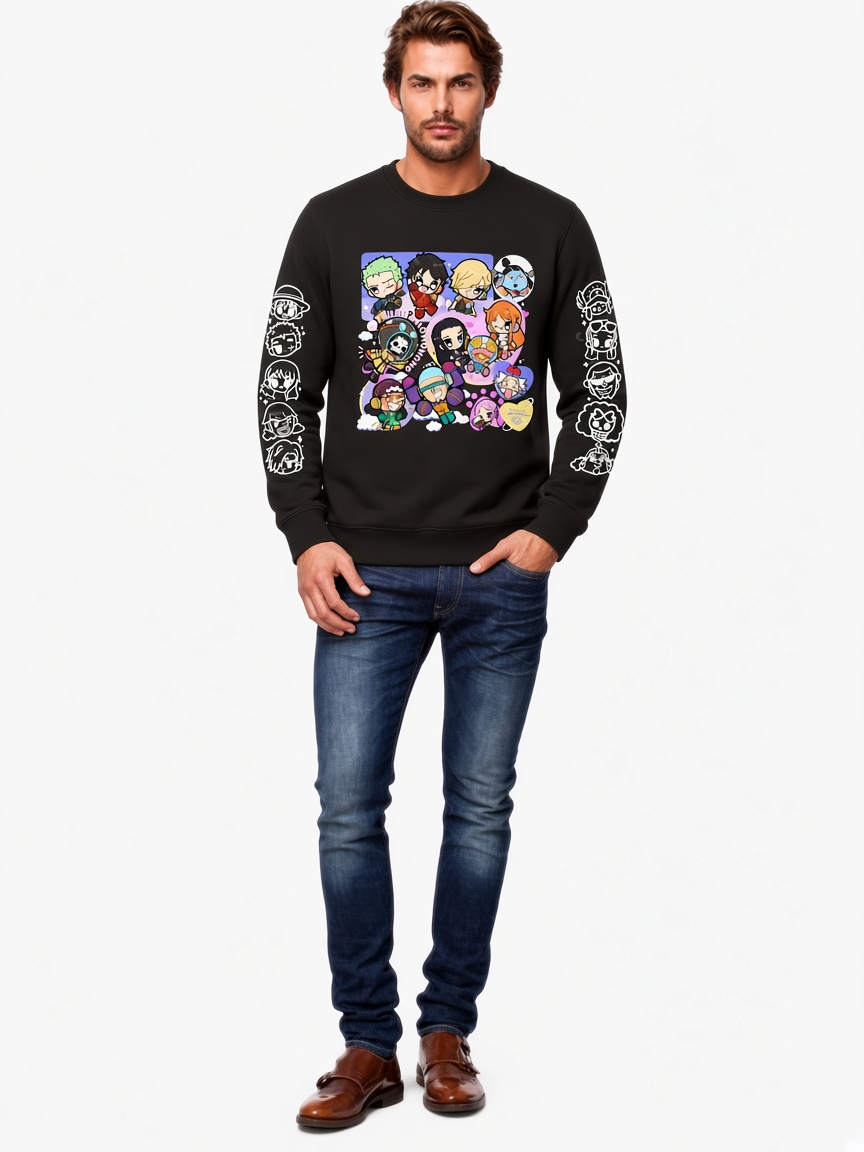 One Piece Sweaters – One Piece Egghead Cute Chibi Graphic Pullover Hoodie