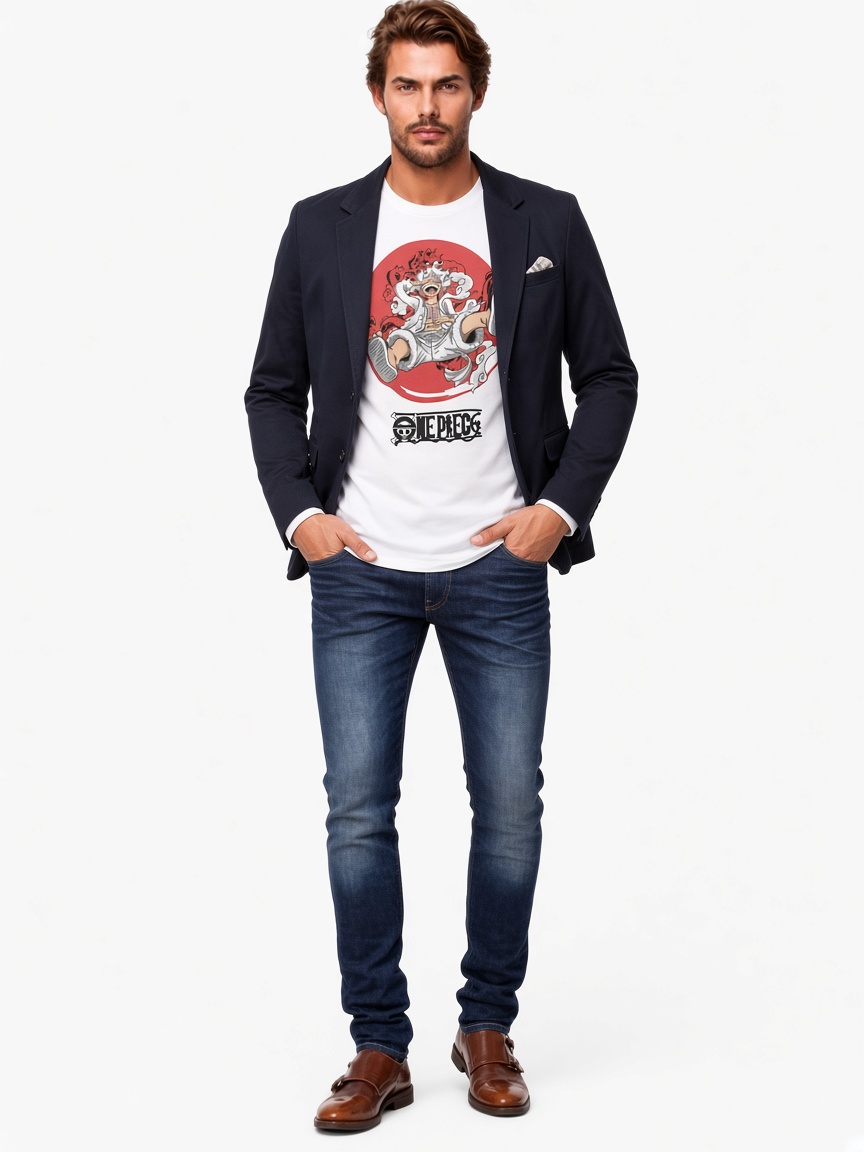 One Piece T-shirts – Luffy Gear 5 Red Moon Anime T-shirt