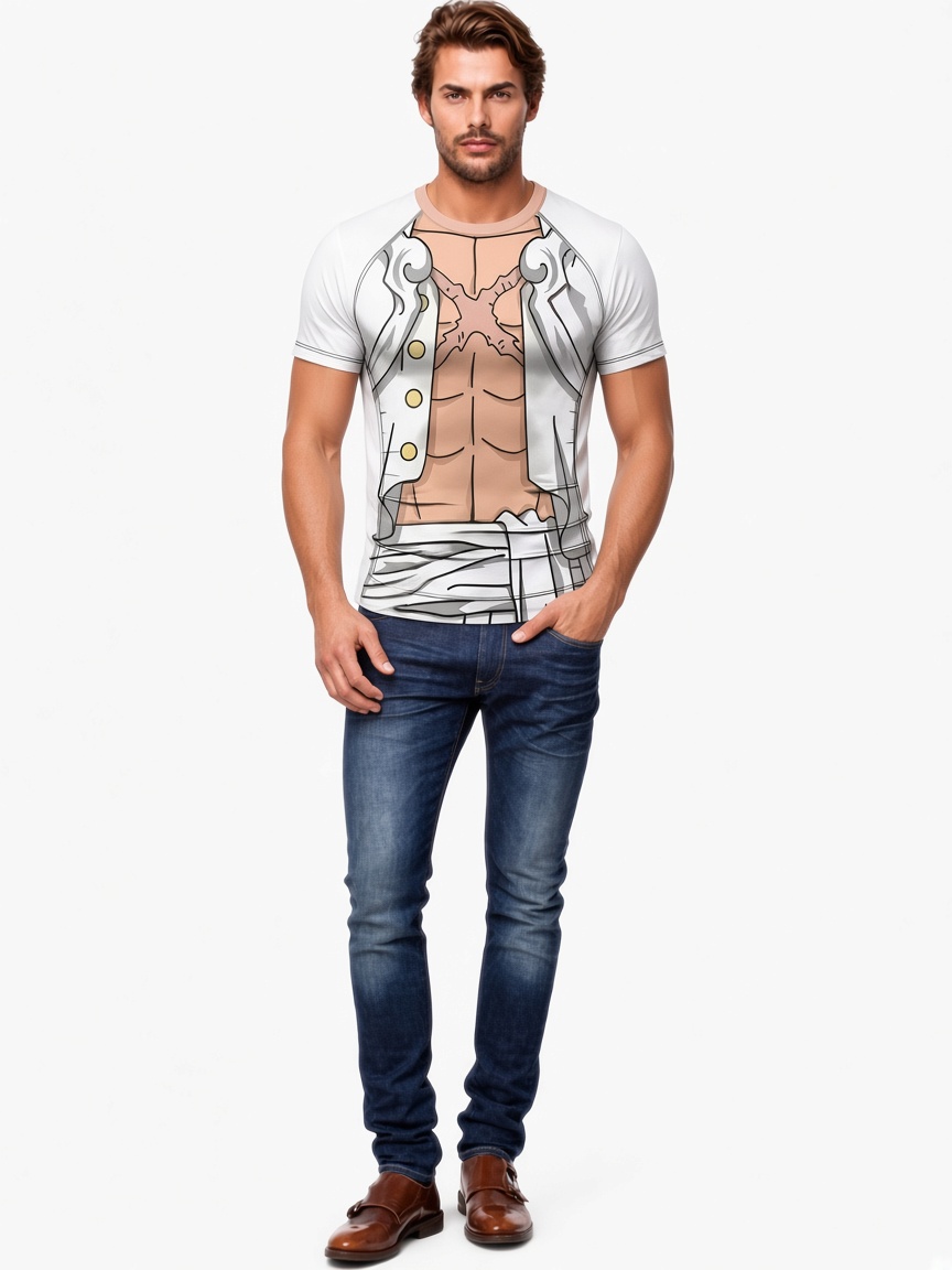 Gear 5 Luffy Cosplay One Piece 3D T-shirt
