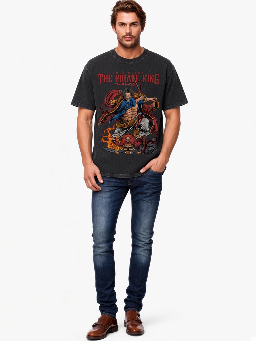 Gol D Roger One Piece Washed T-shirt