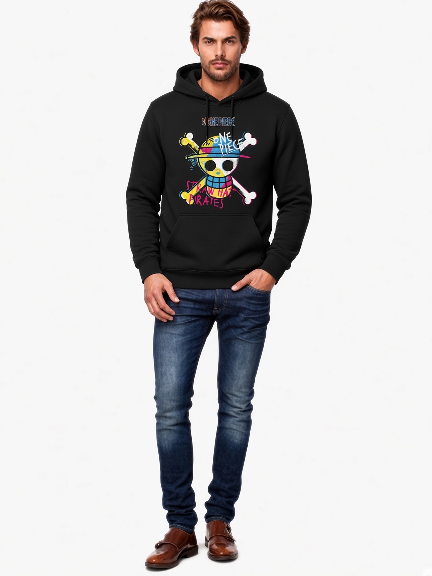 One Piece Live Action Graffiti-Style Straw Hat Pirates Hoodie