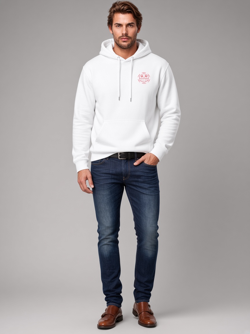 Heart Pirates Flag Pink Pullover Hoodie