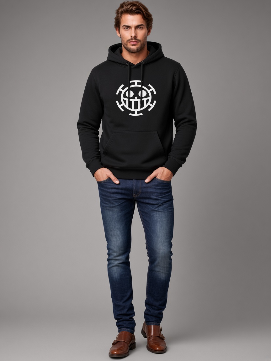 One Piece Heart Pirates Pullover Hoodie