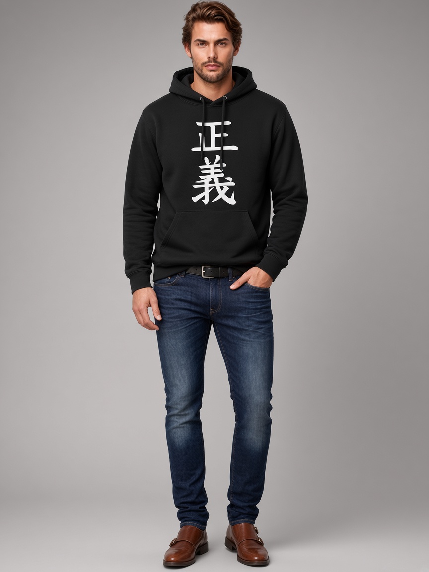 Justice One Piece Marine Japanese Pullover Hoodie