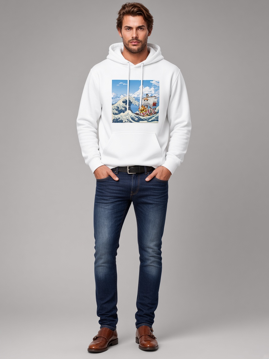 Kanagawa One piece Pullover Hoodie