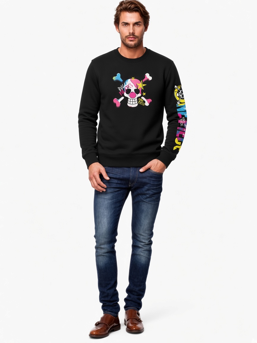 One Piece Live Action Colorful Straw Hat Crew Logo Sweatshirt