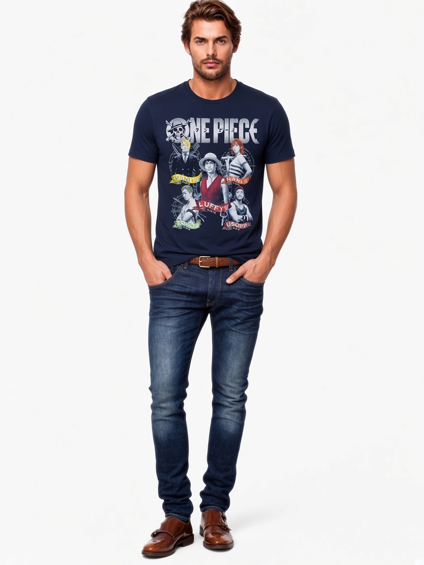 One Piece Live Action T-shirt – Monkey D. Luffy Graphic Tee