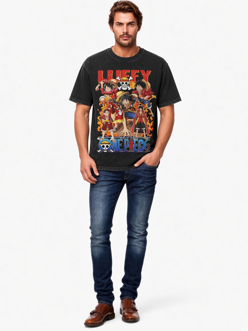 Luffy Washed One Piece T Shirts