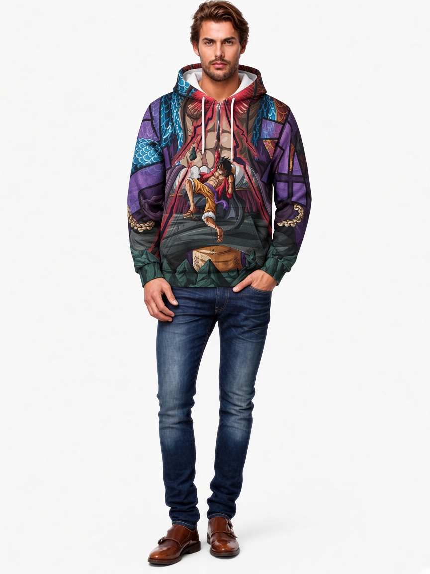 Luffy Wano Showdown 3D Hoodie