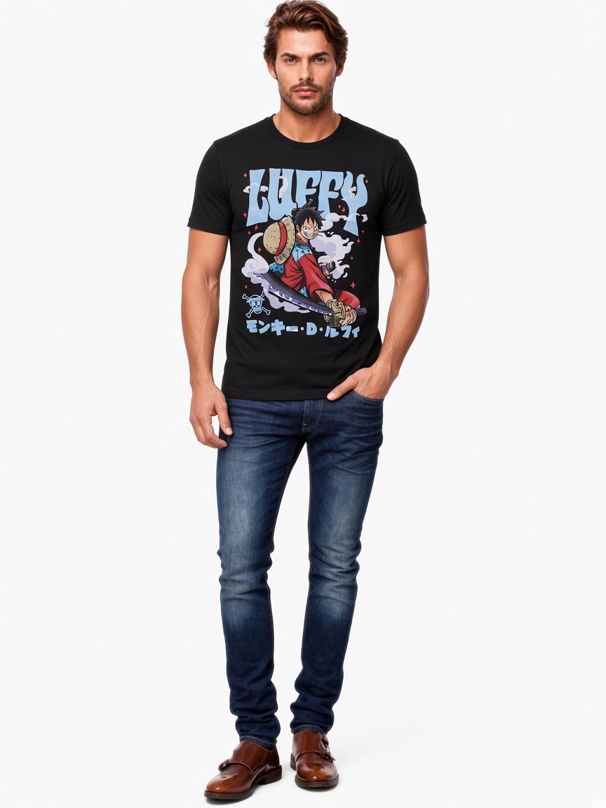 One Piece T-shirt Luffy Sword Graphic