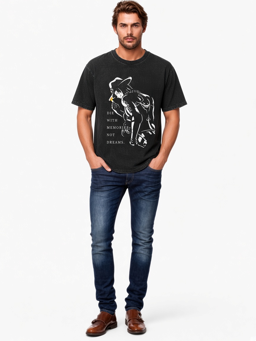 Luffy One Piece Washed Graphic T-shirt