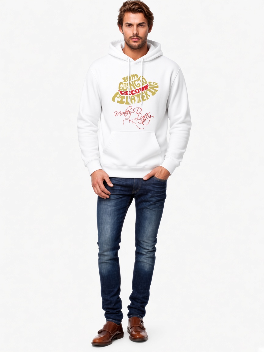Mugiwara Typography Pullover Hoodie