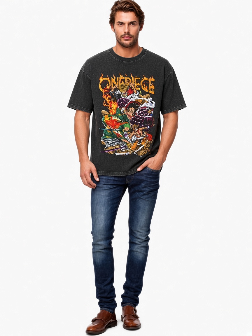One Piece Retro Washed T-shirt
