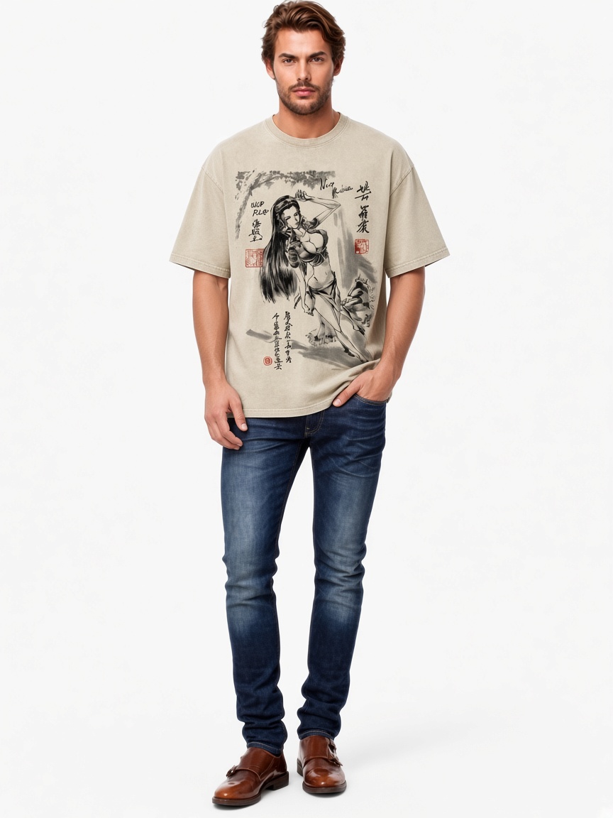One Piece Nico Robin Cool Graphic Washed T-Shirt