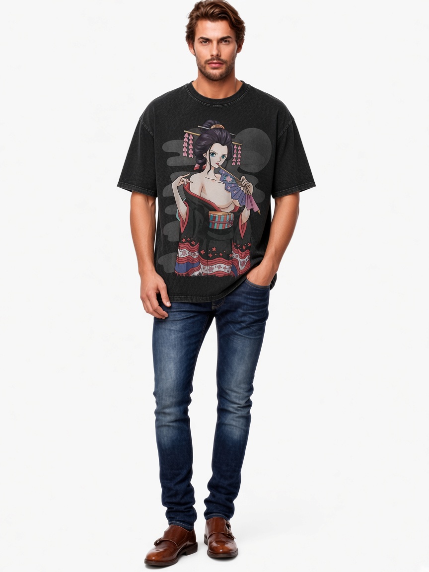 Nico Robin Geisha One Piece Washed T-shirt
