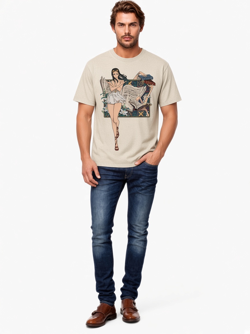 Nico Robin One Piece Retro Washed T-Shirt