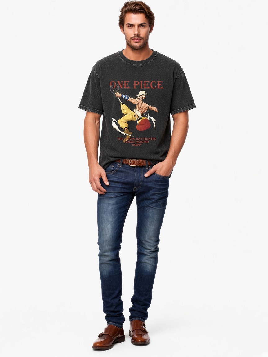Vintage Usopp Pirate Anime Graphic One Piece T-Shirt