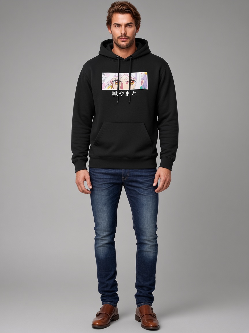 Yamato Eyes Graffic One Piece Pullover Hoodie
