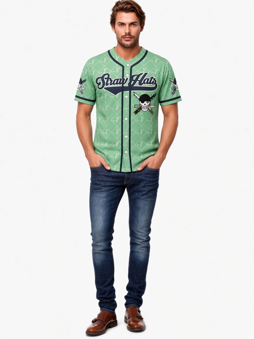 Straw Hats Zoro One Piece Baseball Jersey