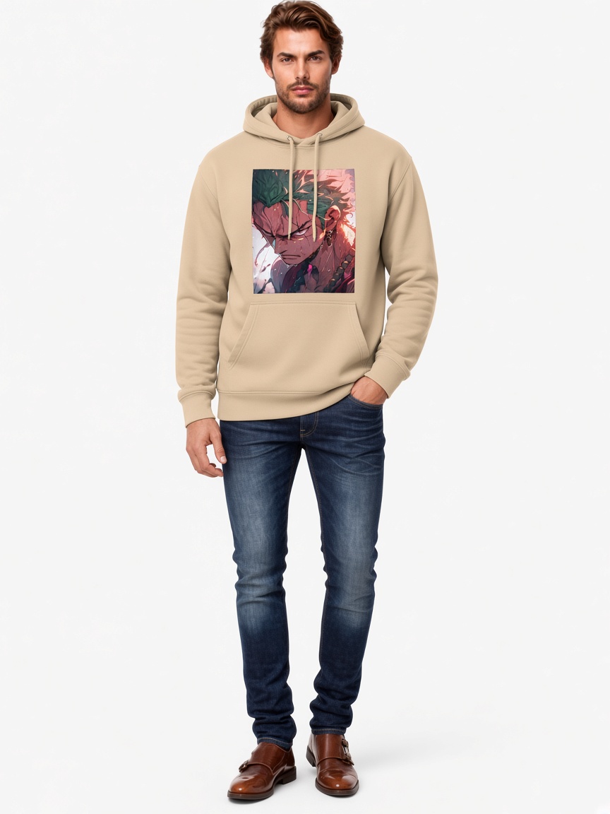 Mastery Undrawn Dive into the World of Zoro One Piece Pullover Hoodie