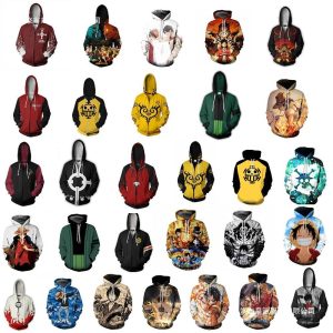 One Piece Luffy 3D Zip Hoodie Jacket